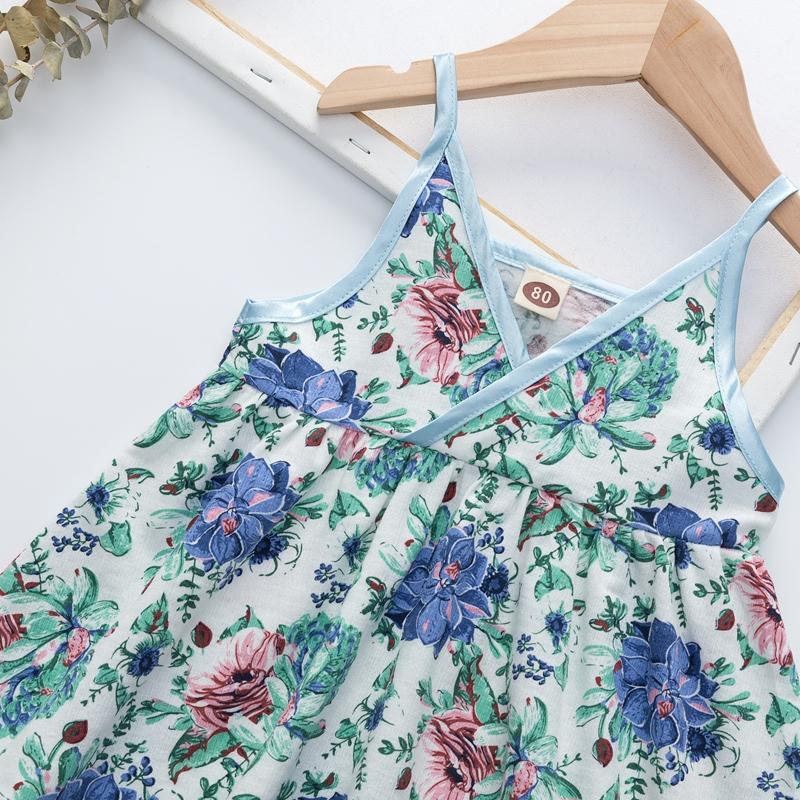 Toddler Girls Sling Floral Print Summer Dress