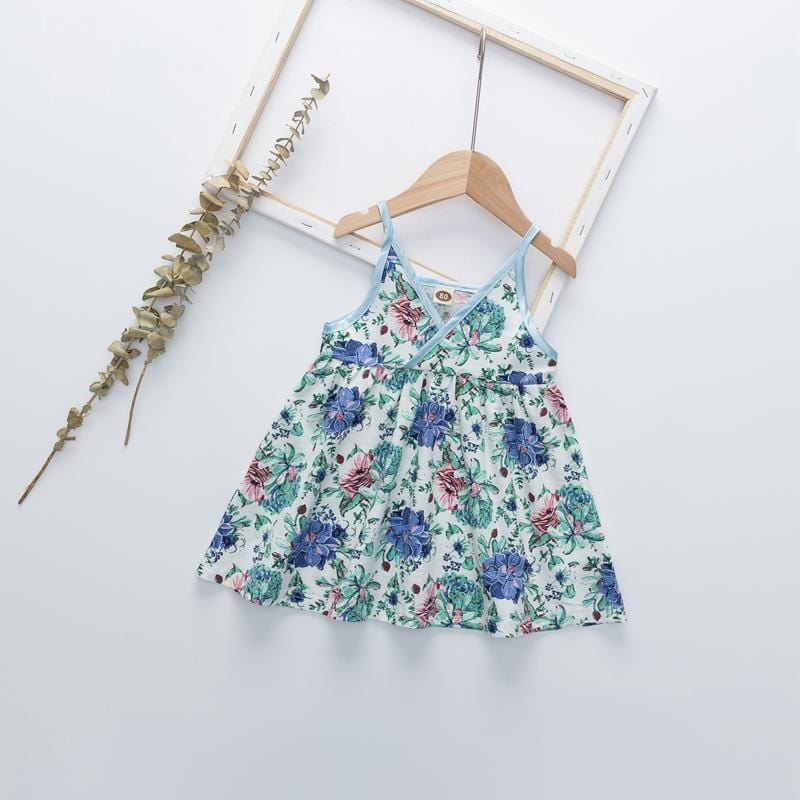 Toddler Girls Sling Floral Print Summer Dress