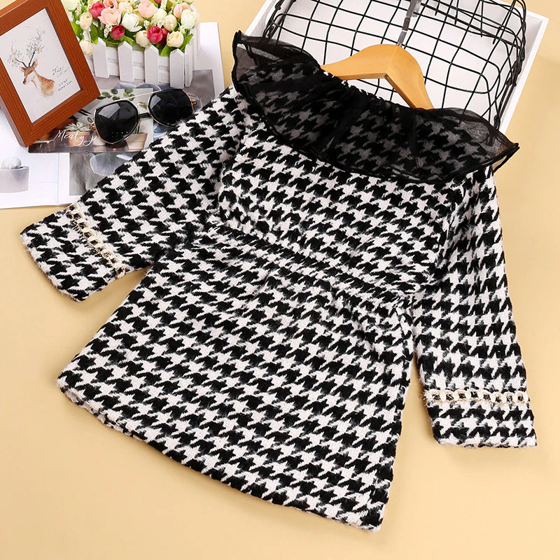 Toddler Girls Solid Long Sleeve Mesh Patchwork Lapel Coat