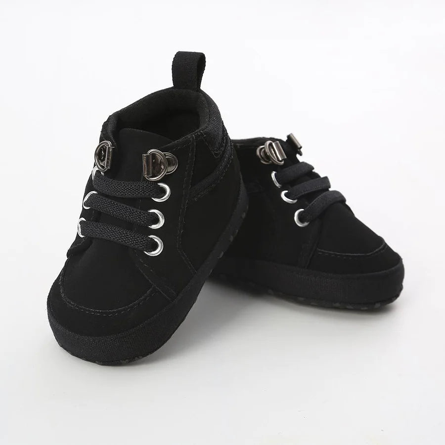 Unisex Artificial Leather Lace Up Sneakers