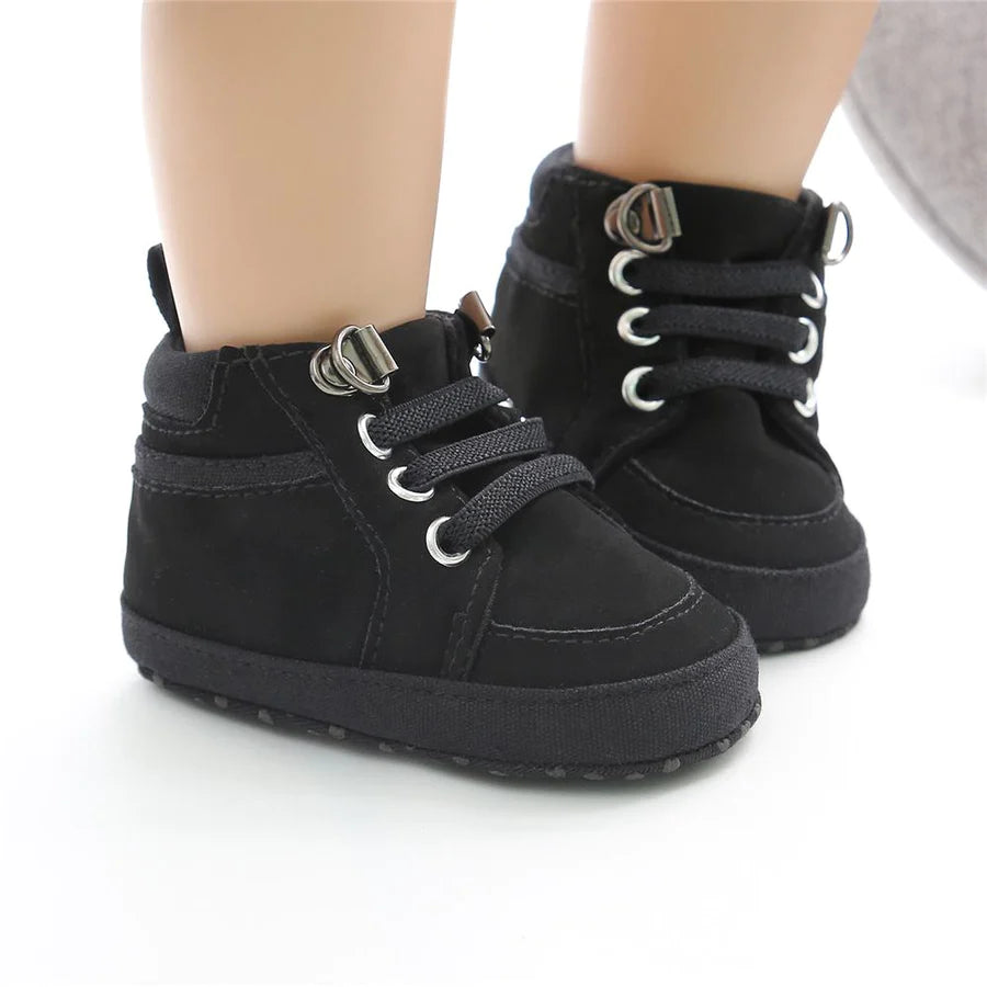 Unisex Artificial Leather Lace Up Sneakers