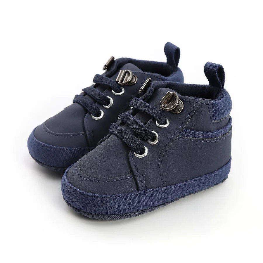 Unisex Artificial Leather Lace Up Sneakers