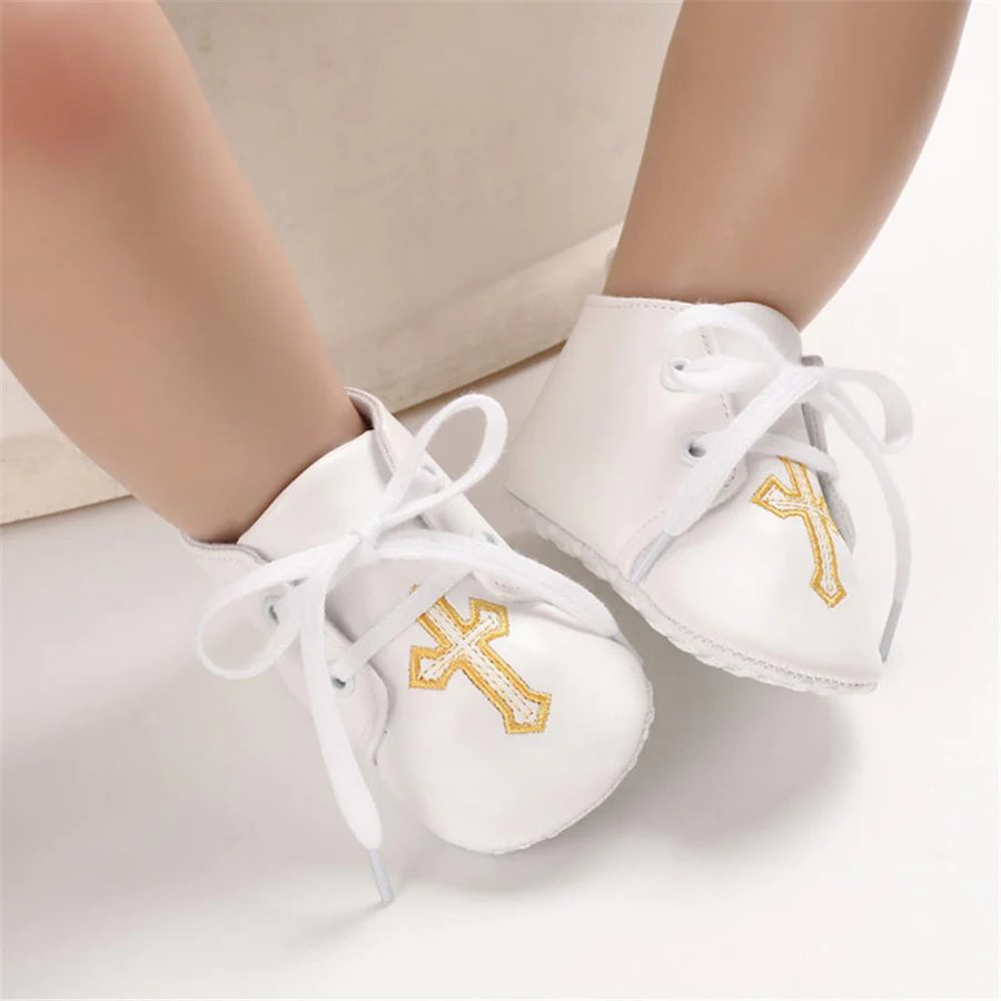 Unisex Lace Up Cross Pattern Casual Shoes